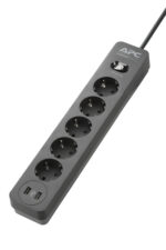 MULTIPRISE APC Essential SurgeArrest 5 Outlet 2 USB Ports Black 230V Germany